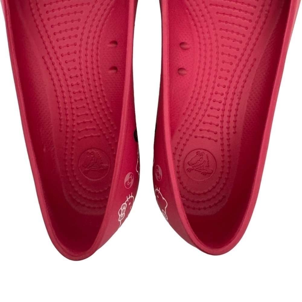 Crocs x Hello Kitty McCall Slip On Ballet Flats Pink Black Women’s Size 8 Rare - Picture 4 of 12